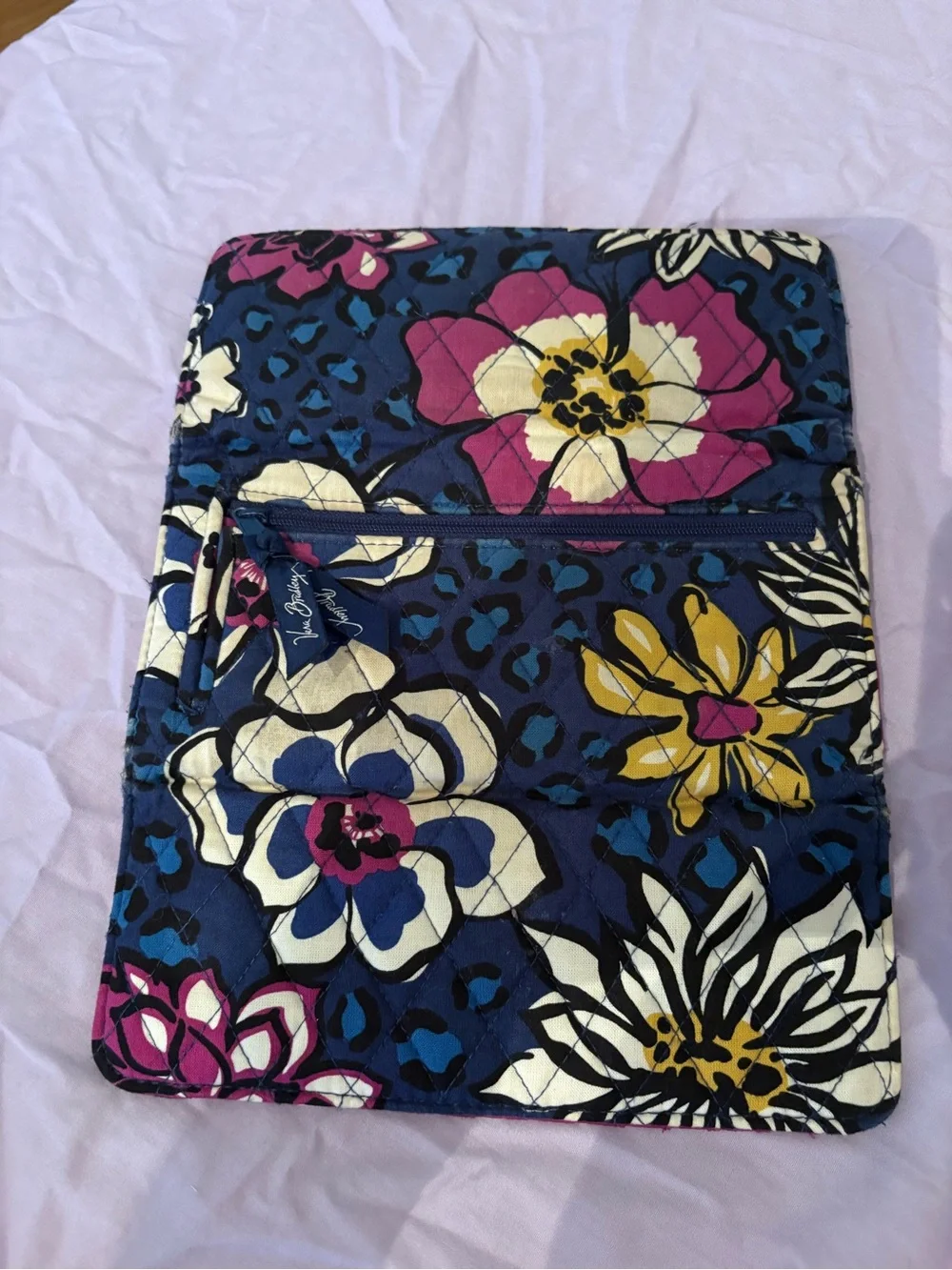 Vera Bradley Trifold Organizer Wallet in African Violet - Retired Pattern